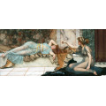 Репродукции на картини: Палавото момиче и спящата (1895) – Джон Уилям Годуард